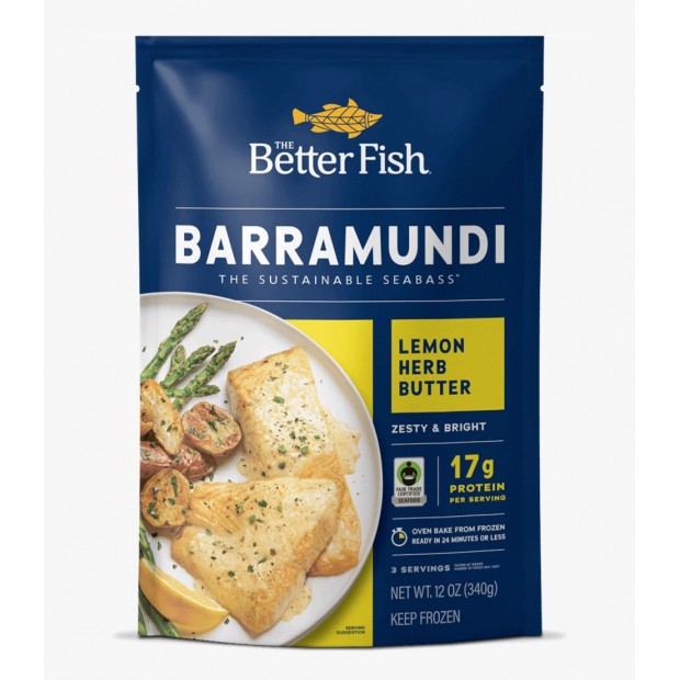 The Better Fish Barramundi Fillet Lemon Herb Butter (340g)