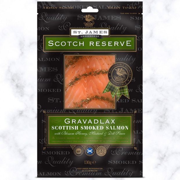 St James Smokehouse Smoked Salmon : Gravadlax (114g) X 2